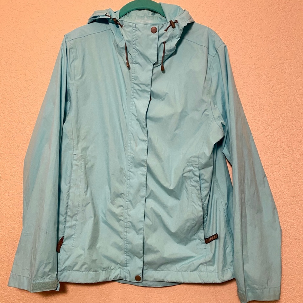 Light blue rain/wind breaker